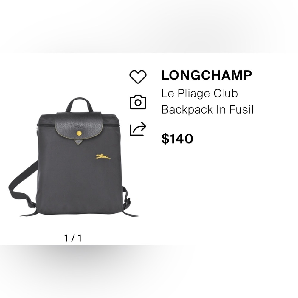 Longchamp Le Pliage Club Backpack in Fusil